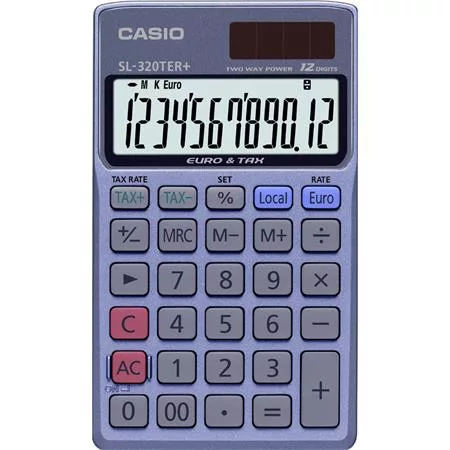 Zsebszámológép, 12 számjegy, CASIO "SL 320 TER+"