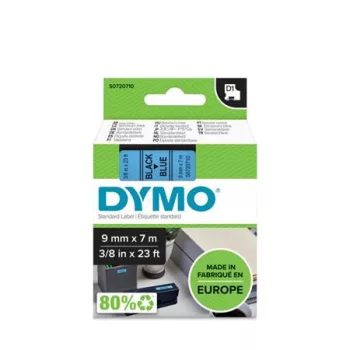   Feliratozógép szalag, 9 mm x 7 m, DYMO "D1", kék-fekete