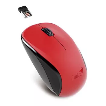   Egér, vezeték nélküli, optikai, normál méret, GENIUS "NX-7000" piros