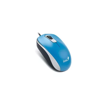   Egér, vezetékes, optikai, normál méret, USB, GENIUS "DX-120", kék