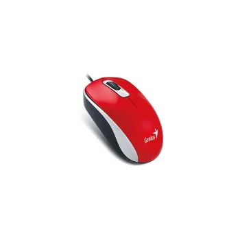   Egér, vezetékes, optikai, normál méret, USB, GENIUS "DX-120", piros
