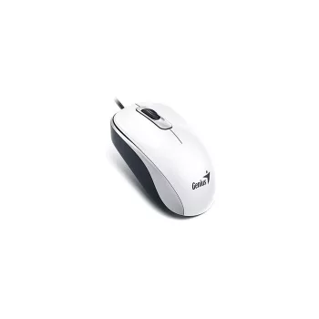   Egér, vezetékes, optikai, normál méret, USB, GENIUS "DX-120", fehér