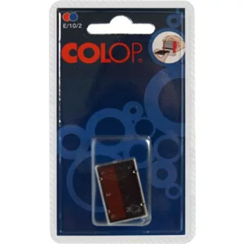   Bélyegző cserepárna, 2 db/bliszter, COLOP "E/10/2", piros-kék