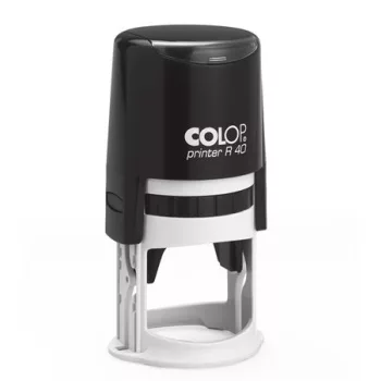   Bélyegző, kör, COLOP "Printer R 40", kék cserepárnával