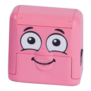   Bélyegző textilhez, kirakós COLOP "Marky", pink ház, fekete párnával