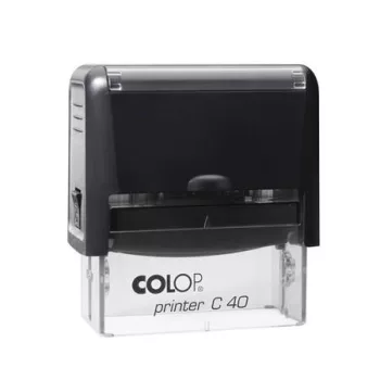   Bélyegző, COLOP "Printer C 40", fekete cserepárnával