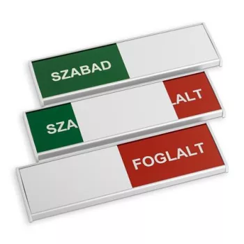   Információs tábla, 200x62 mm, ANTRA "Szabad-Foglalt"