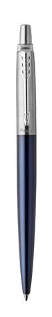 Golyóstoll, 0,7 mm, ezüst színű klip, royal kék tolltest, PARKER, "Royal Jotter", kék