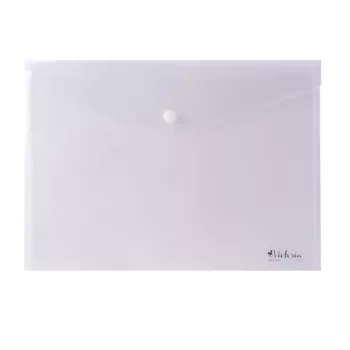   Irattartó tasak, A4, PP, patentos, VICTORIA OFFICE, áttetsző