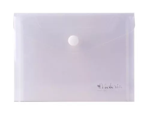 Irattartó tasak, A6, PP, patentos, VICTORIA OFFICE, áttetsző