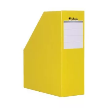 Iratpapucs, karton, 90 mm, VICTORIA OFFICE, sárga