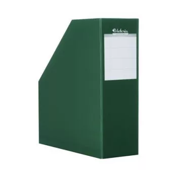 Iratpapucs, karton, 90 mm, VICTORIA OFFICE, zöld
