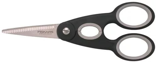 Olló, konyhai, 22 cm FISKARS "Functional ReNew", fekete