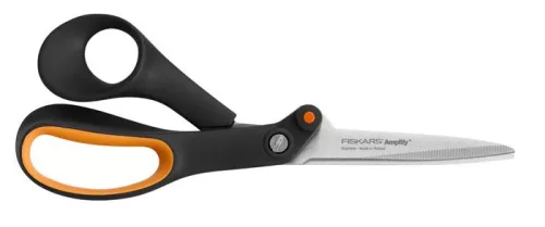 Olló, barkács, 21 cm, FISKARS "Amplify", fekete