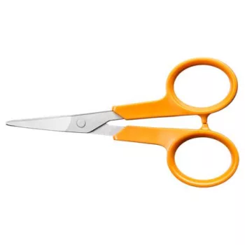   Olló, körömvágó, 10 cm, hajlított, FISKARS "Classic", narancssárga