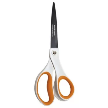   Olló, általános, tapadásmentes, 20 cm, FISKARS "Non-Stick", fehér