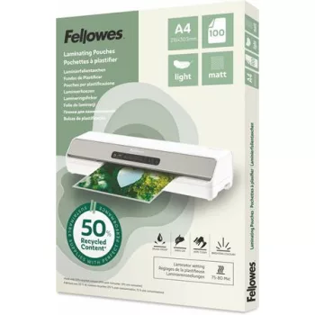  Meleglamináló fólia, 80 mikron, A4, matt, 100 db, FELLOWES "Light"