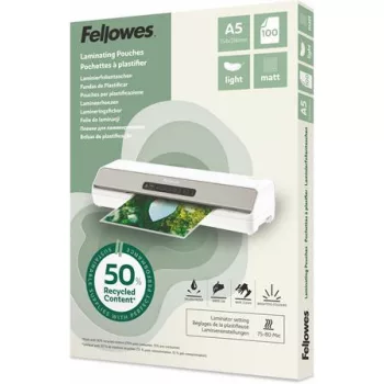   Meleglamináló fólia, 80 mikron, A5, matt, 100 db, FELLOWES "Light"