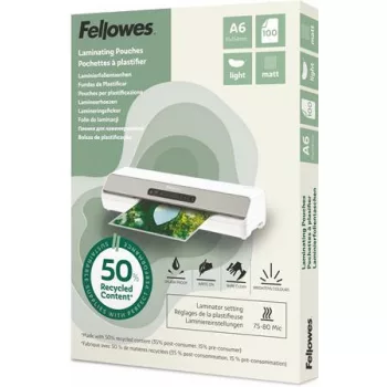   Meleglamináló fólia, 80 mikron, A6, matt, 100 db, FELLOWES "Light"