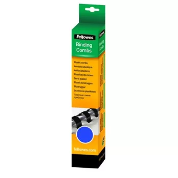 Spirál, műanyag, 6 mm, 10-20 lap, FELLOWES, 25 db, kék