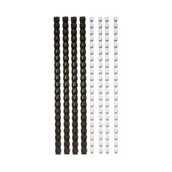 Spirál, műanyag, 6 mm, 10-20 lap, FELLOWES, 25 db, fekete