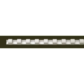 Spirál, műanyag, 6 mm, 10-20 lap, FELLOWES, 100 db, fehér