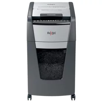   Iratmegsemmisítő, mikrokonfetti, 300 lap, REXEL, "Optimum AutoFeed+ 300M"