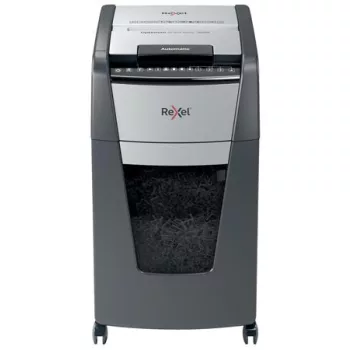   Iratmegsemmisítő, konfetti, 300 lap, REXEL, "Optimum AutoFeed+ 300X"