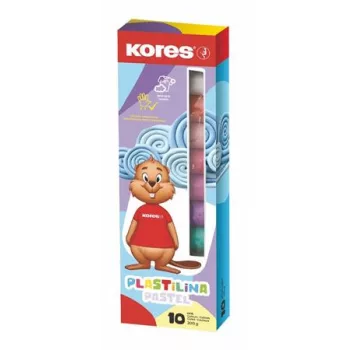   Gyurma, 200 g, 10 pasztell szín, KORES "PLASTILINA"