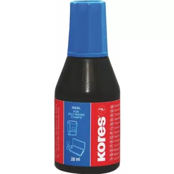 Bélyegzőfesték, 28 ml, KORES, kék