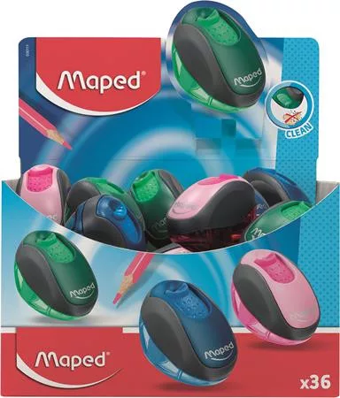 Hegyező display, egylyukú, tartályos, MAPED "Clean", vegyes színek