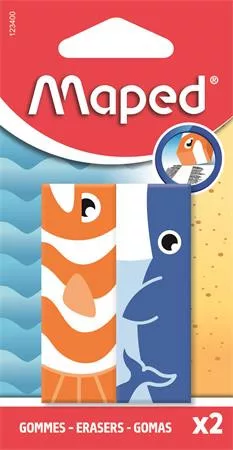 Radír, állatos, MAPED „Animals”, vegyes minták, 2 db