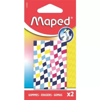   Radír, kockamintás, MAPED „Checkerboards”, vegyes minták, 2 db