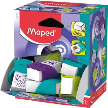   Radír display, MAPED "Little Monster", vegyes színek