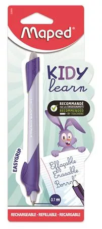 Írástanuló rollertoll, 0,7 mm, radírozható, MAPED "KIDY Learn MAGIC", nyuszi, lila