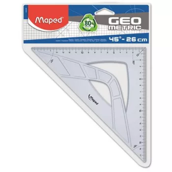   Háromszög vonalzó, műanyag, 45°, 17 cm, MAPED "Geometric"