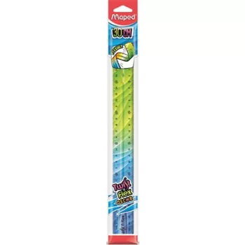   Vonalzó, műanyag, 30 cm, MAPED "Twist'n Flex Decor"