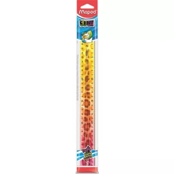   Vonalzó, műanyag, törhetetlen, 30 cm, MAPED "Twist'n Flex Decor Animals", vegyes színek