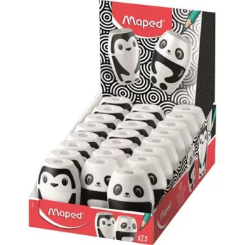   Hegyező display, egylyukú, tartályos, MAPED "Shakky Fancy", panda és pingvin, vegyes formák