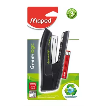   Tűzőgép, 24/6, 26/6, 20 lap, MAPED "Greenlogic Half-Strip"