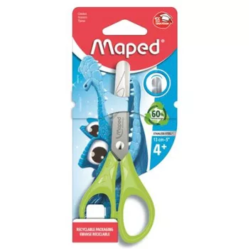   Olló, iskolai, 13 cm, MAPED "Essentials Pulse", vegyes színek