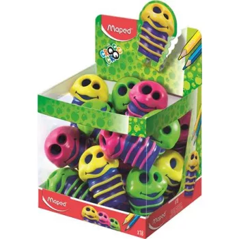  Hegyező display, kétlyukú, tartályos, MAPED "Croc Croc", kukac, vegyes színek