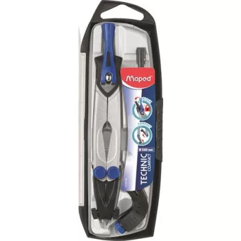   Körző készlet, 4 darabos, MAPED "Technic Compact"