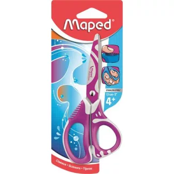   Olló, iskolai, 13 cm, MAPED "Zenoa Fit", vegyes színek