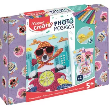   Mozaikos képkészítő készlet, MAPED CREATIV, "Cute Animals", aranyos állatok