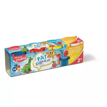  Gyurma készlet, 4x114 g, MAPED CREATIV "Pat Dough Classic", vegyes színek
