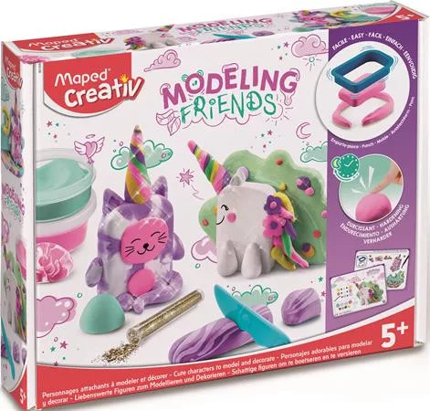Modellező gyurmakészlet, levegőre száradó, mágikus, MAPED CREATIV "Modeling Friends Magical"