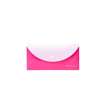   Irattartó tasak, 250x140 mm, PP, patentos, két zsebes, PANTA PLAST, neon pink