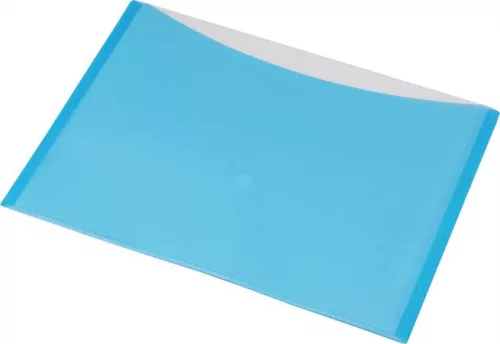 Irattartó tasak, A4, PP, patentos, két zsebes, 200 mikron, PANTA PLAST, kék