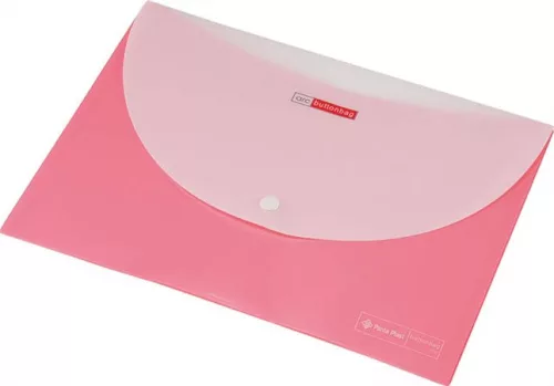 Irattartó tasak, A4, PP, patentos, két zsebes, 200 mikron, PANTA PLAST, rózsaszín